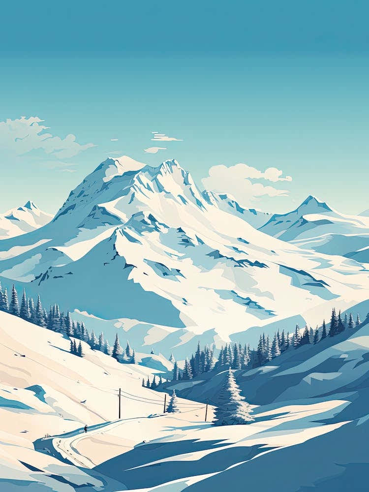 Grandvalira   Andorra, Ski Resort Illustration 1 Simple Style