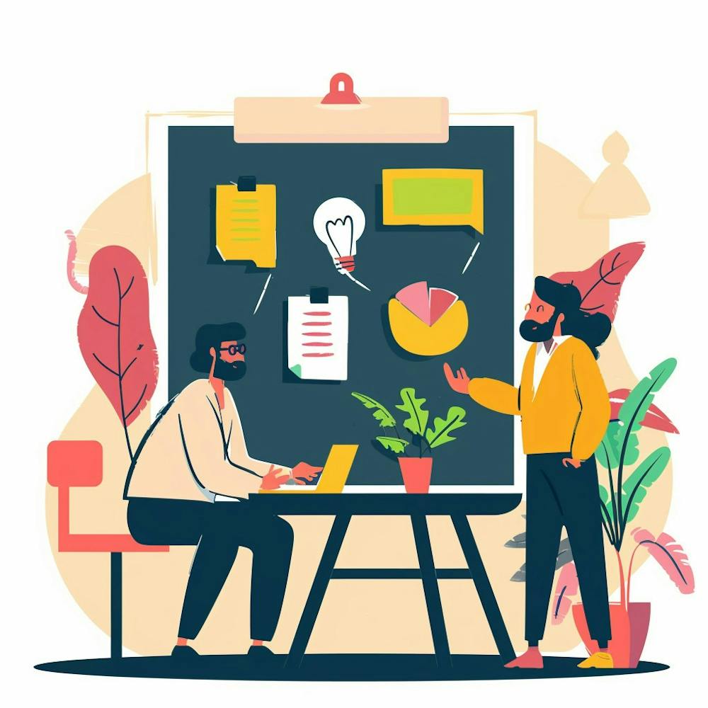 A Team Brainstorming Vector Design Illustration 1718665974 3