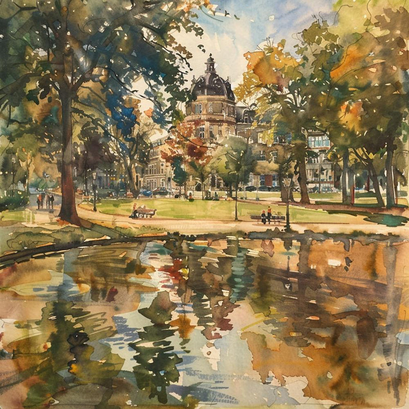 Vondelpark Amsterdam Series. Water Colour 2