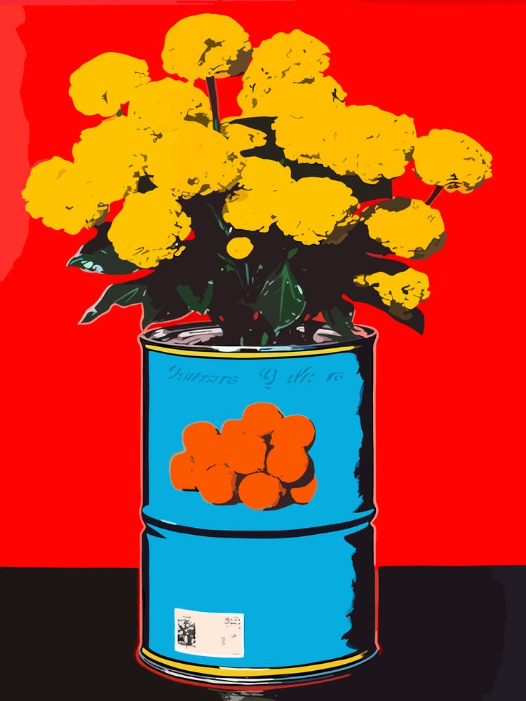 Marigold Still Life 2 Pop Art