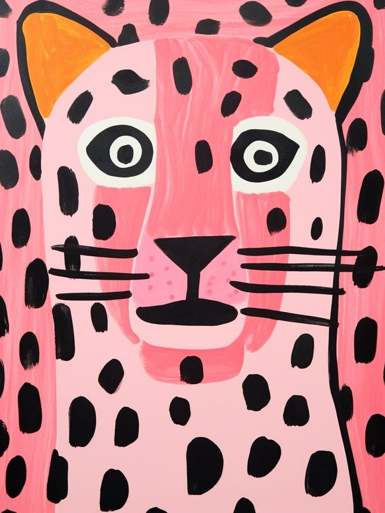 Pink Polka Dot Tiger 3