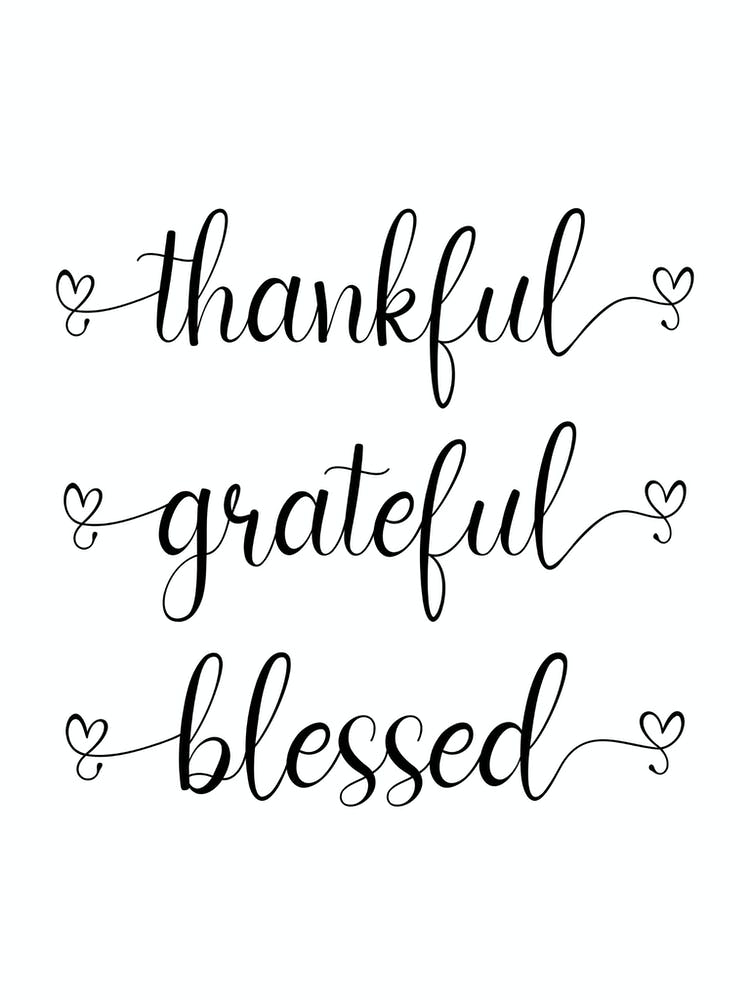 Thankful Grateful Blessed