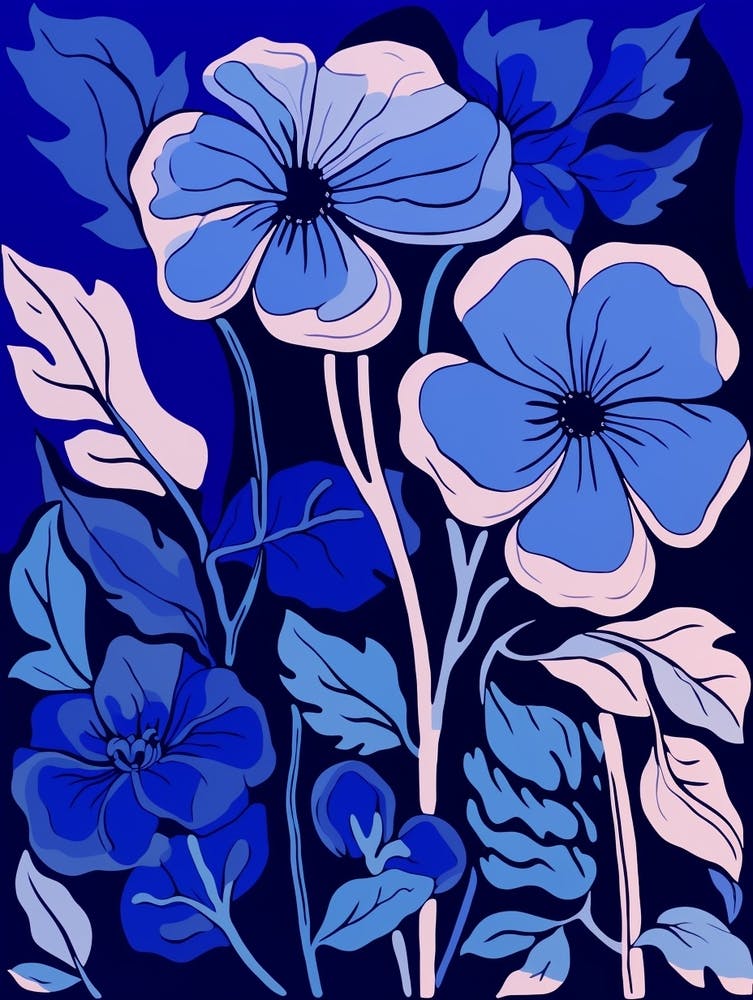 Blue Flower Illustration Petunia 3