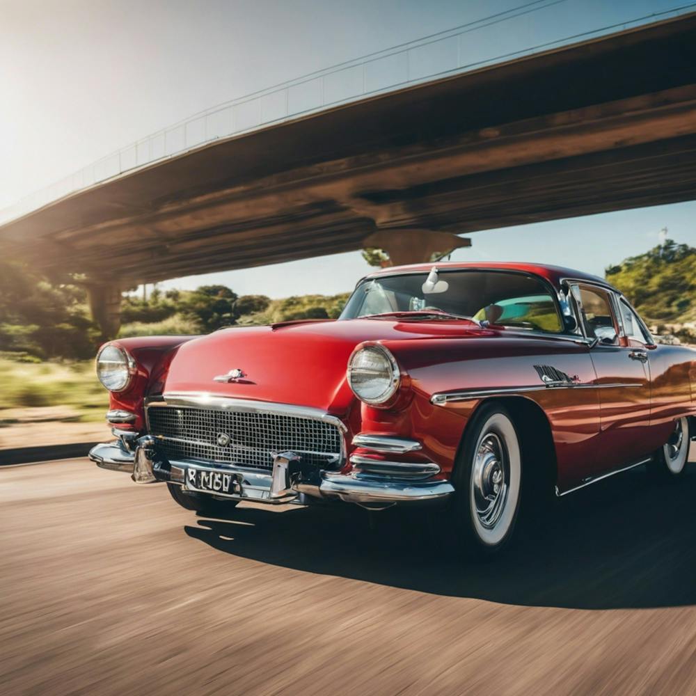 Classic Car On The Road 14