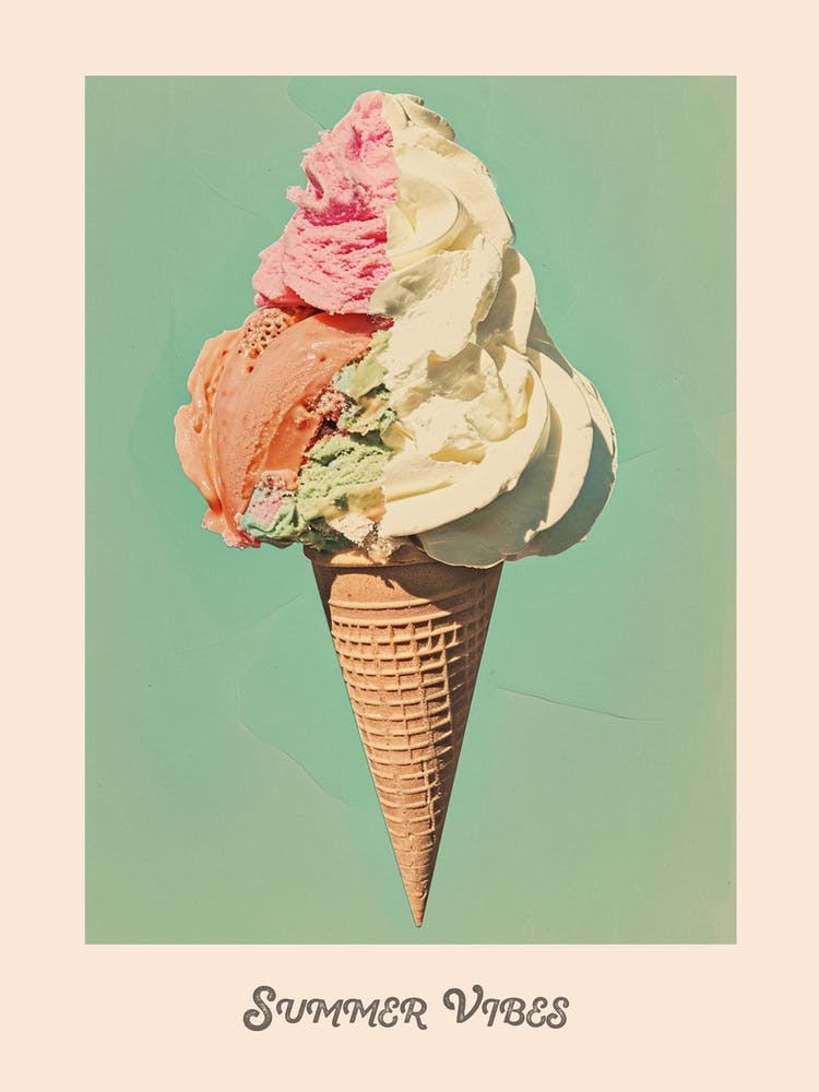 Summer Vibes Ice Cream Poster 3