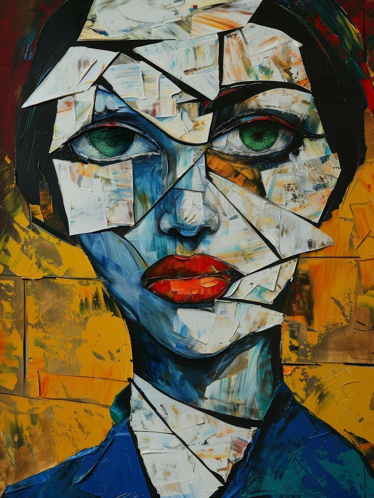 Collage Portrait Of A Woman