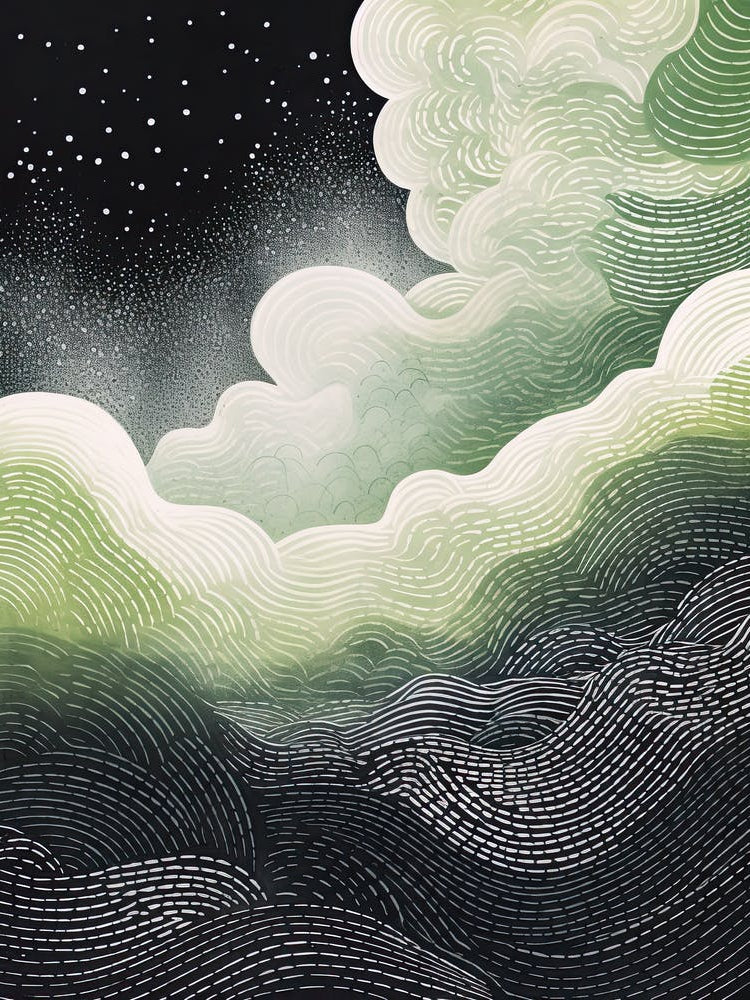 Nostalgic Nebula; Vintage Print Risograph