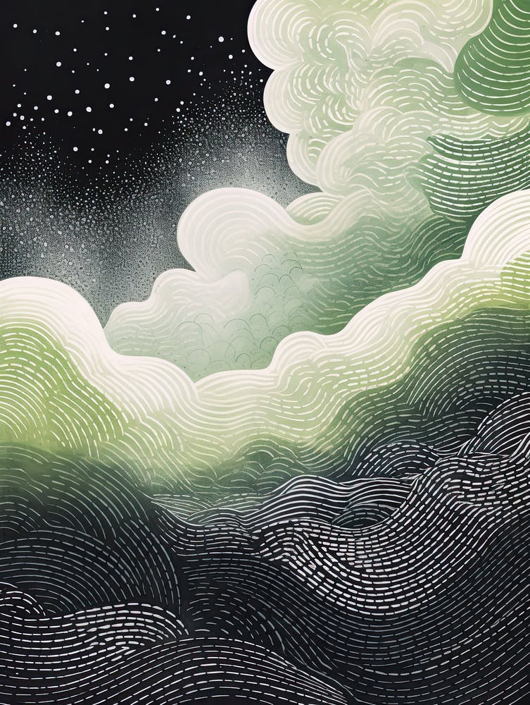 Nostalgic Nebula; Vintage Print Risograph