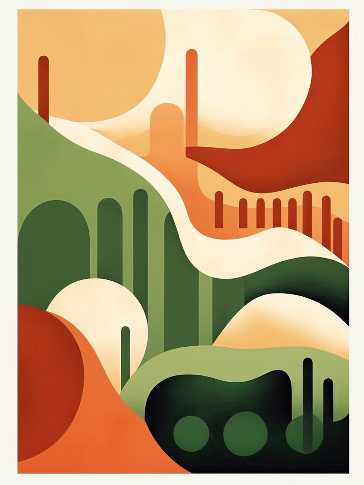 Vintage Vortex; Abstract Risograph Whirl