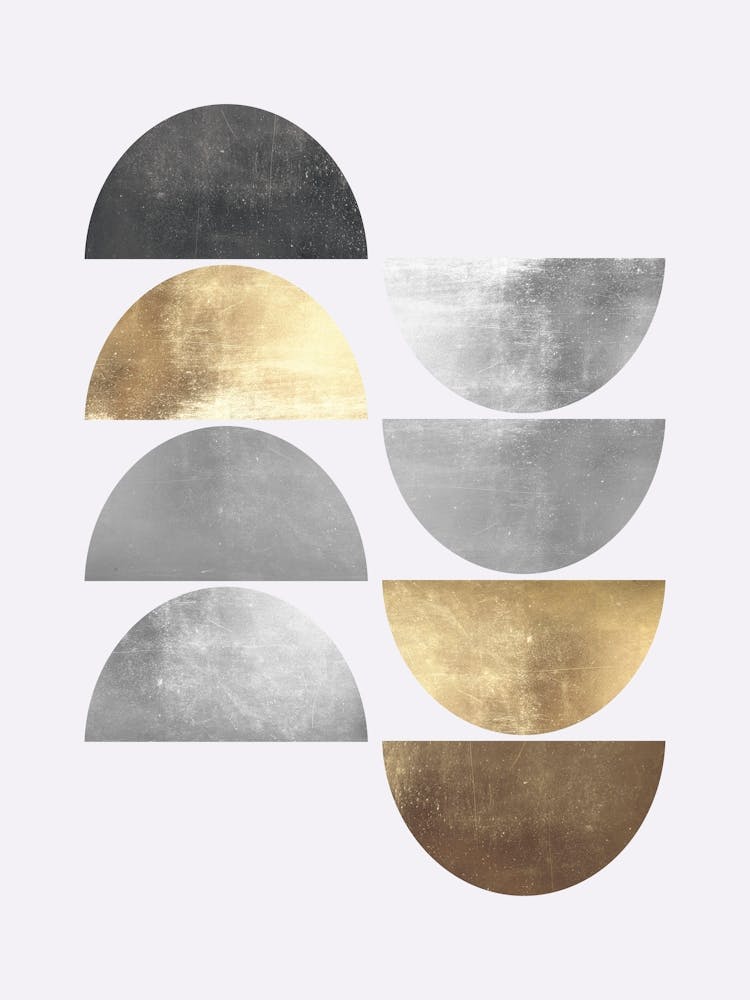 Gold and metal circles 8
