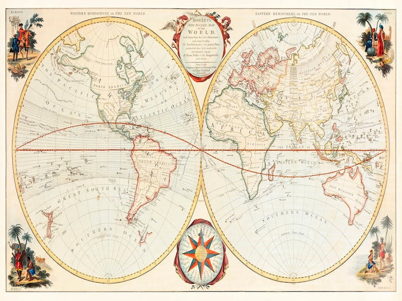 Bowles's New Pocket Map Of The World