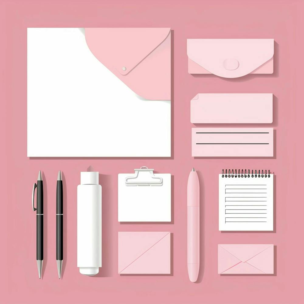 Pink Stationery Set