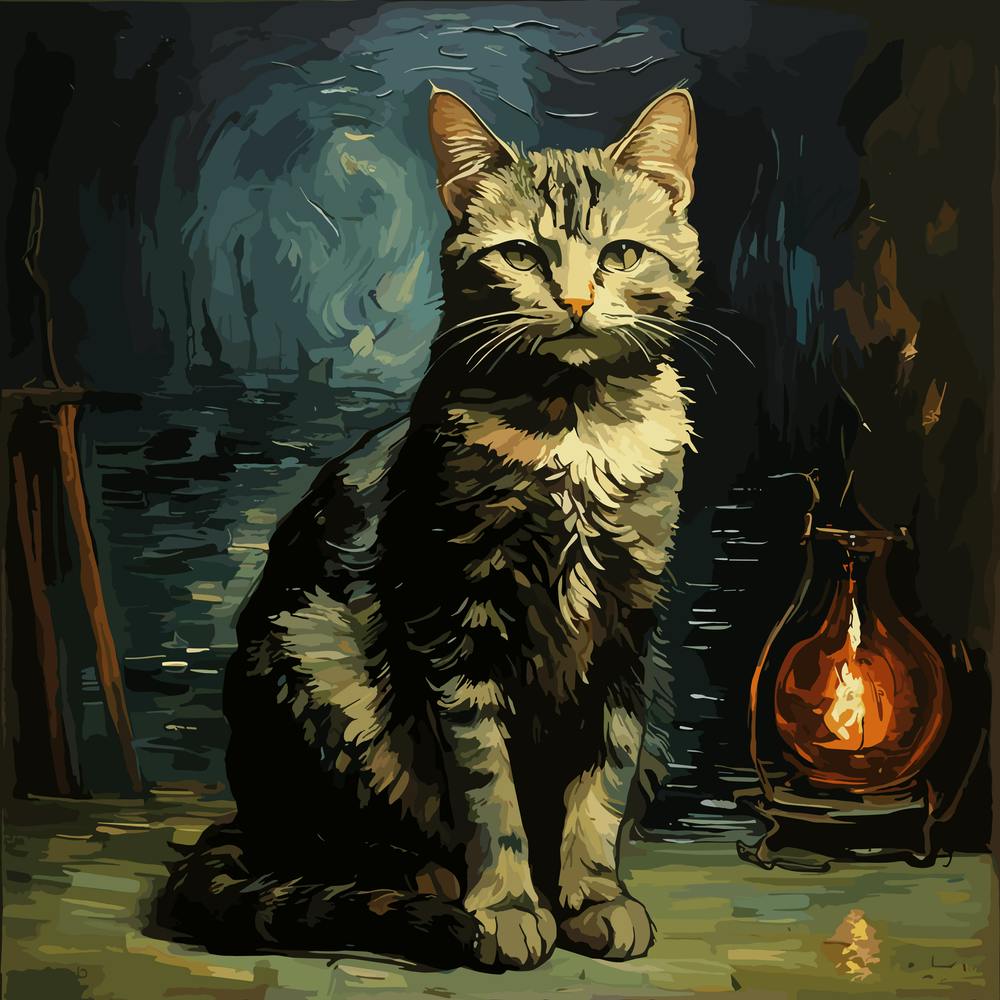 Cat At Night