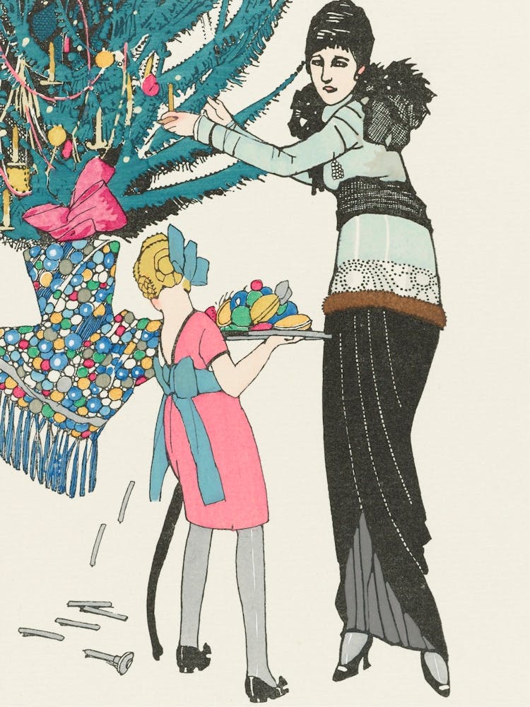 Christmas Art Deco Illustration