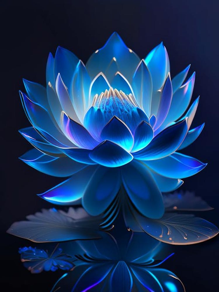 Blue Lotus Holographic 2