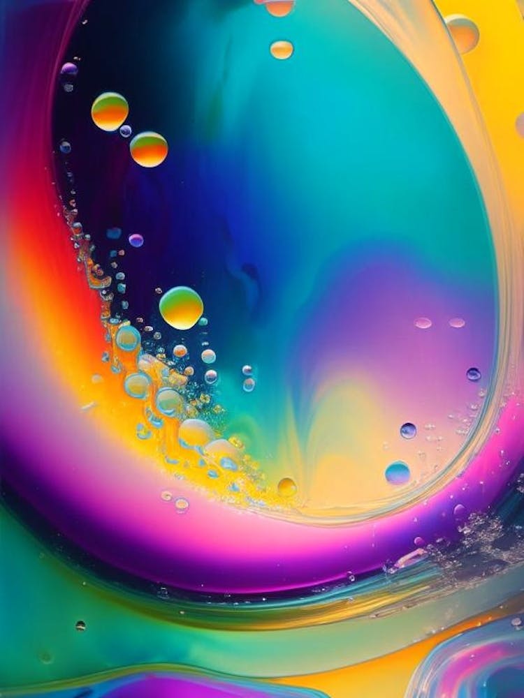 A Bubble Bath Water Waterscape Bright Abstract 1
