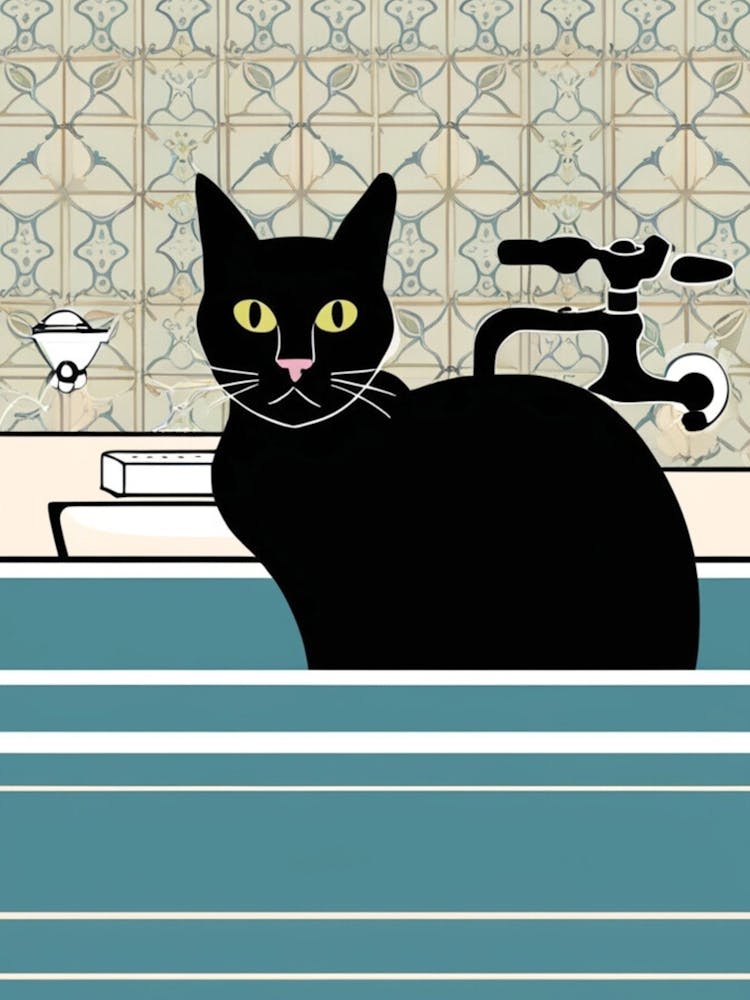 Cat In The Bath 8
