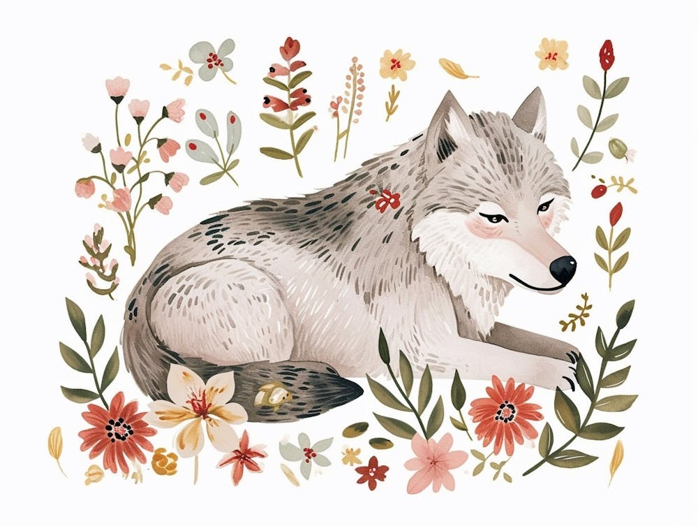 Little Floral Arctic Wolf 2