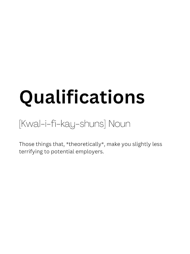 Qualifications Definition Meaning