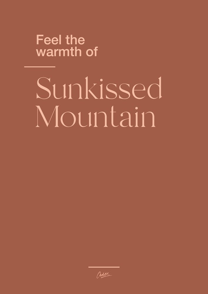 Sunkissed Mountain Typographic