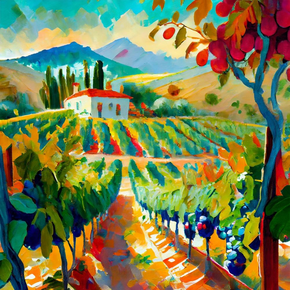Firefly Beautiful Modern Lush Spanish Vinyard Landscape 16061 (1)