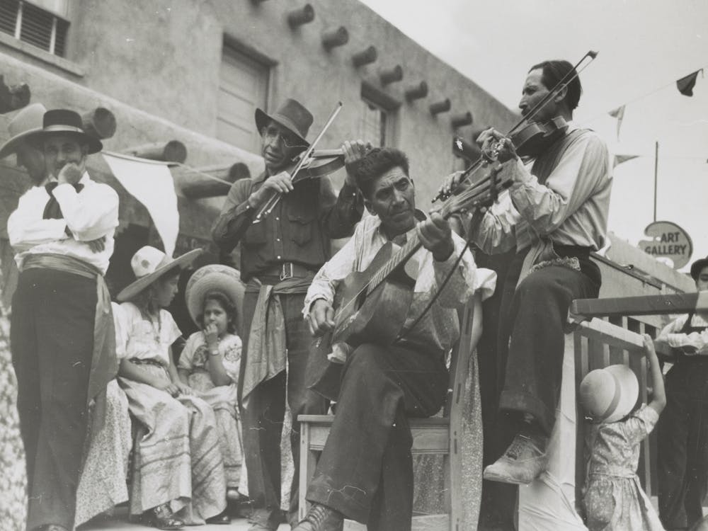 Spanish American Musicians At Fiesta, Taos, New Mexico By Russell Lee