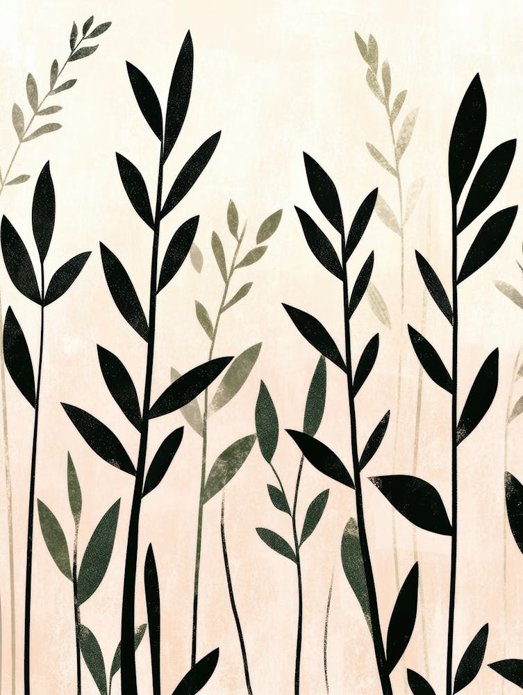 Black And White Leaves 9