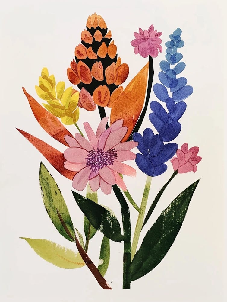 Painted Florals Celosia 3