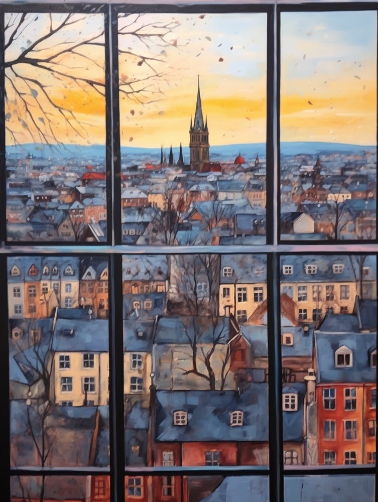 Winter Cityscape Copenhagen Denmark 2