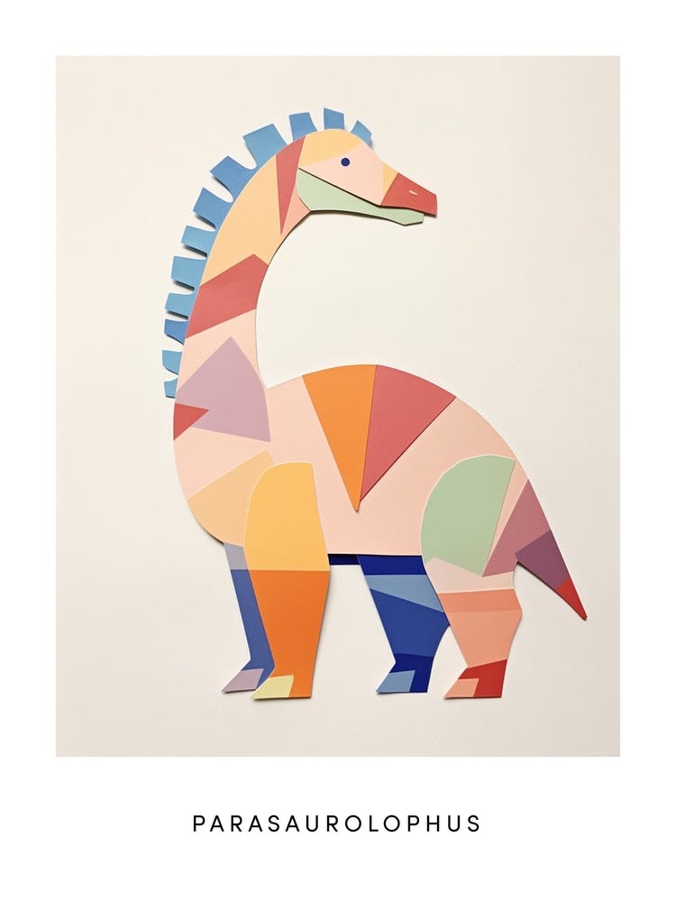 Nursery Dinosaur Art Parasaurolophus 3 Poster
