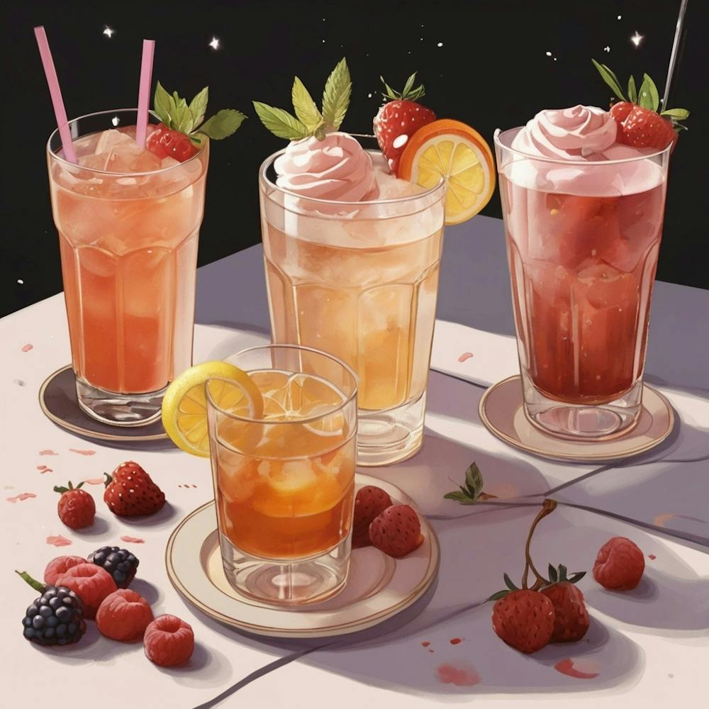 Boissons Par Défaut Combinées Avec Plats Et Desserts Esthétique 1