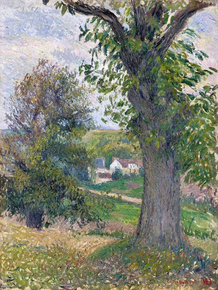 Chestnut Trees In Osny (1883), Camille Pissarro