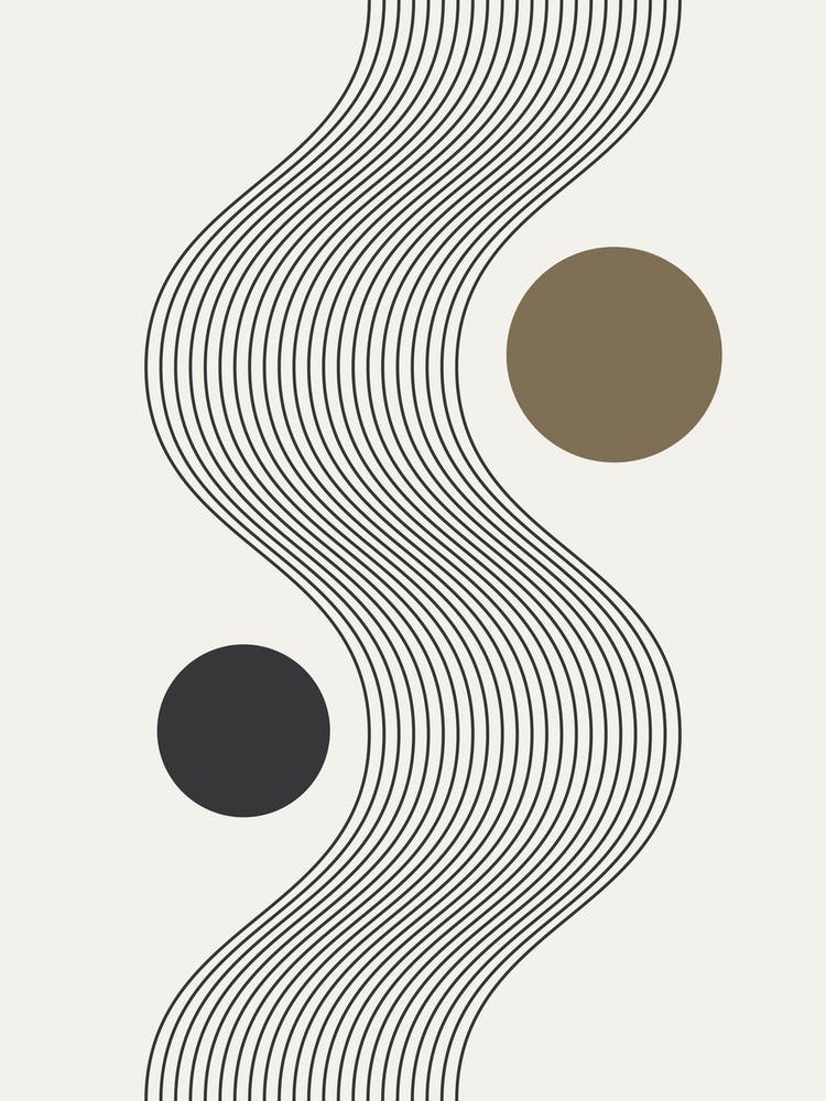 Abstract Boho Wavy Lines