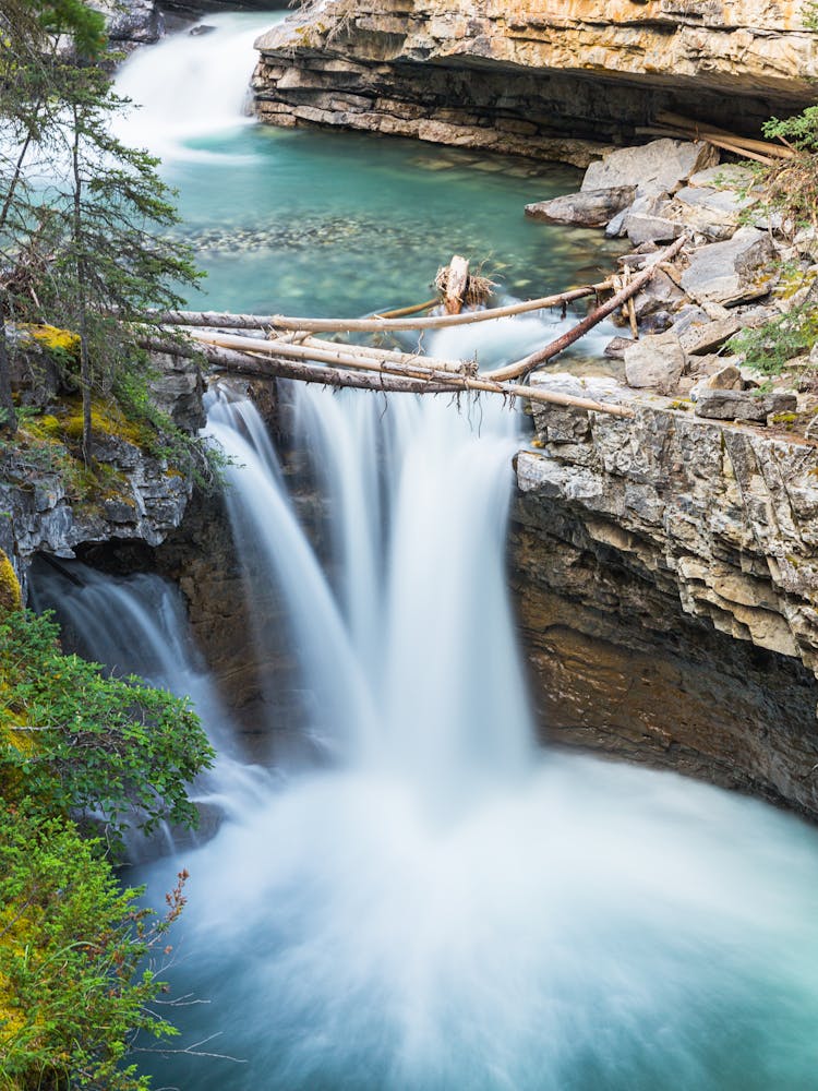 Waterfall In Alberta