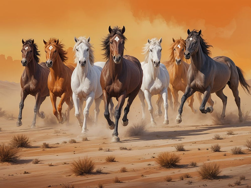 Horses In The Desert