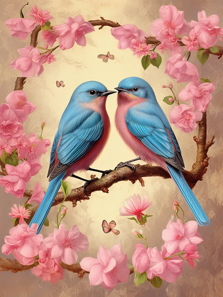 Valentines Lovebirds Kitsch 1