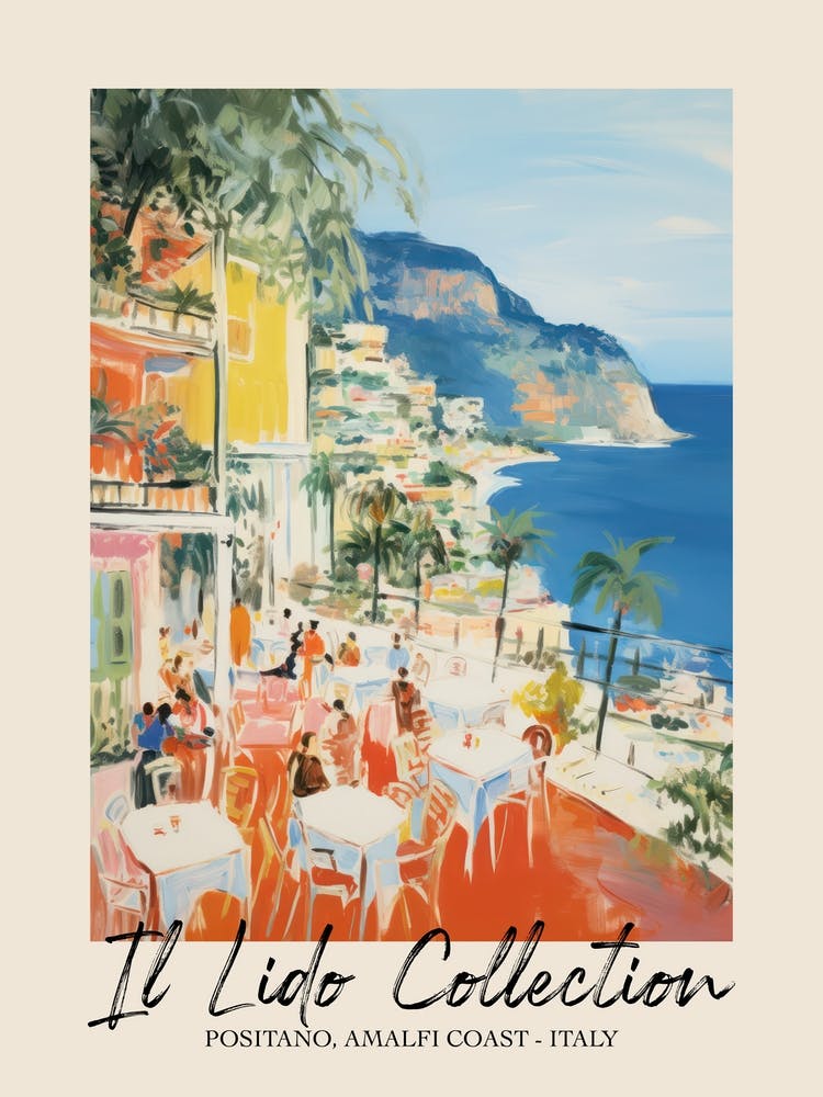 Positano, Amalfi Coast   Italy Il Lido Collection Beach Club Poster 6