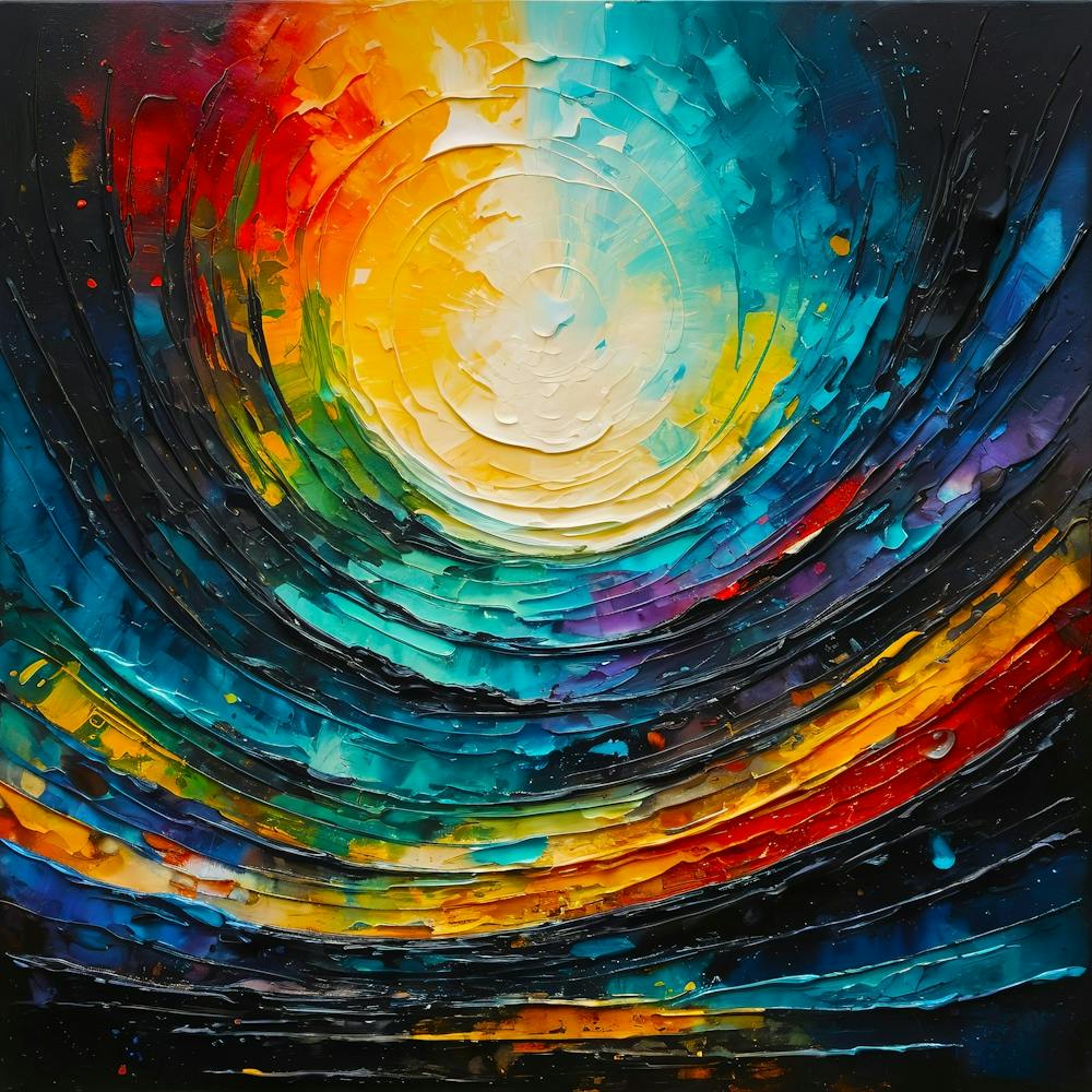 Abstract Landscape Painting Vibrant colors