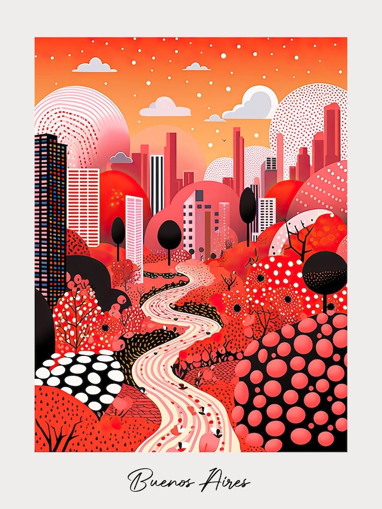 Poster Of Buenos Aires, Illustration In The Style Of Pop Art 2