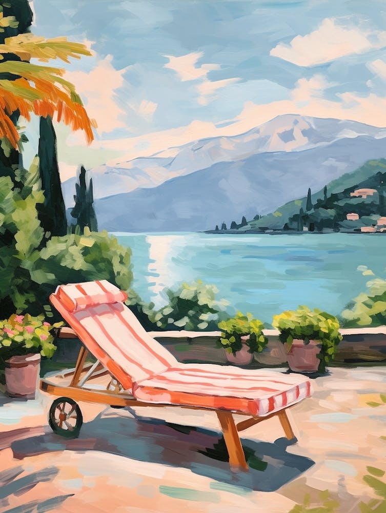 Sun Lounger By The Pool In Lake Como Italy 2