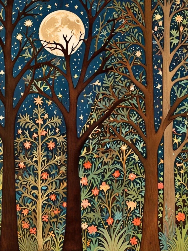 William Morris Moonlight In The Forest 127