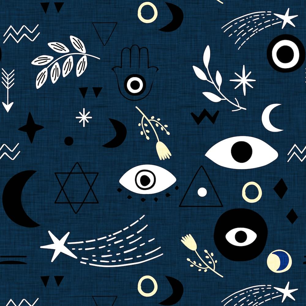 Cosmic Charm Blue Square