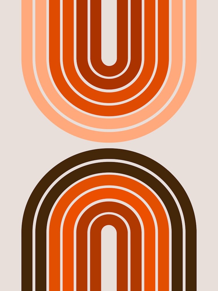 Retro Bögen Orangetöne