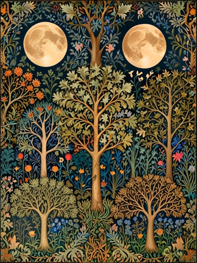 William Morris Moonlight In The Forest 242