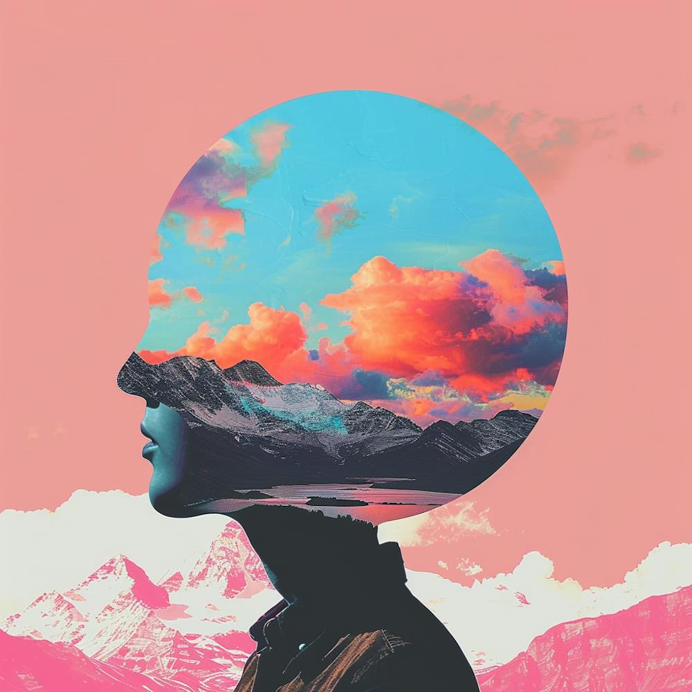 Head Of A Woman Dreamy Reflection