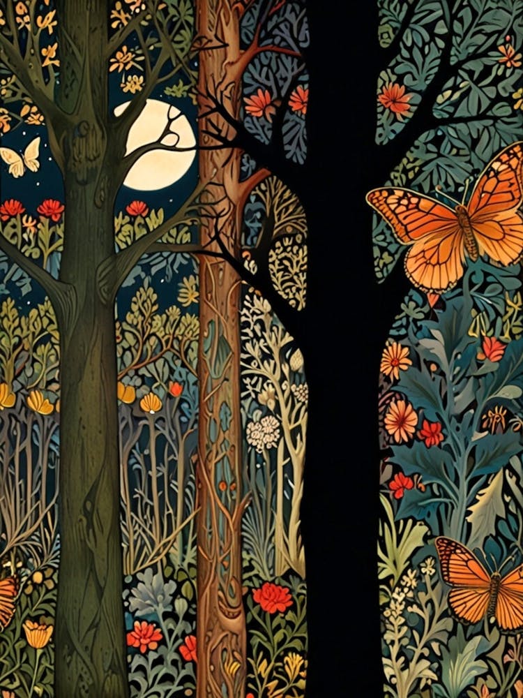 William Morris Butterfly Forest 1