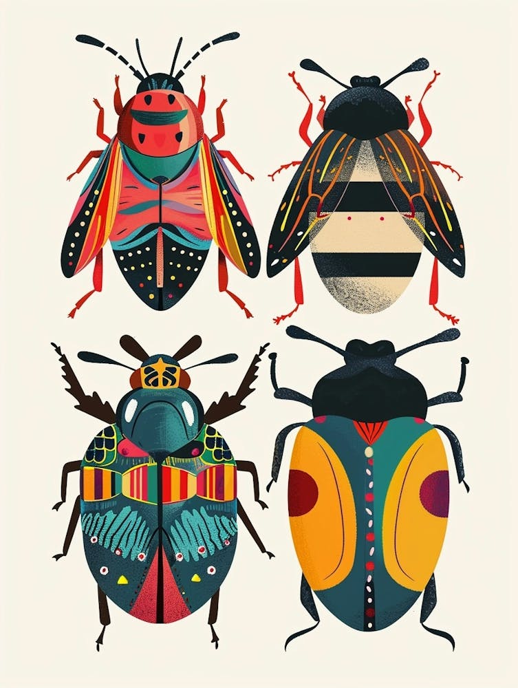 Colourful Insect Illustration Beetle 7