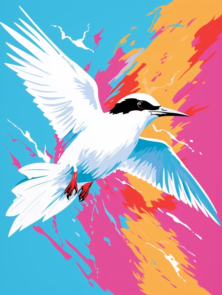 Andy Warhol Style Bird Common Tern 4