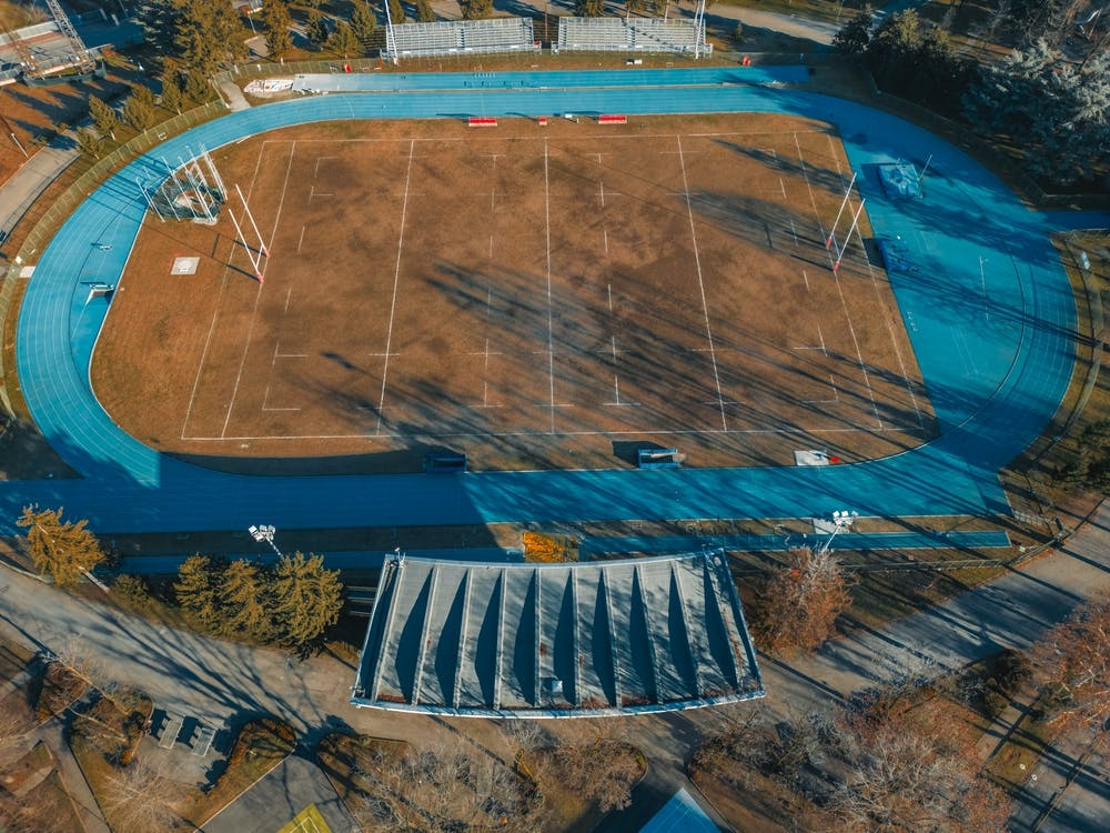 Stadium view from above San Donato Milanese, Italia, Milano