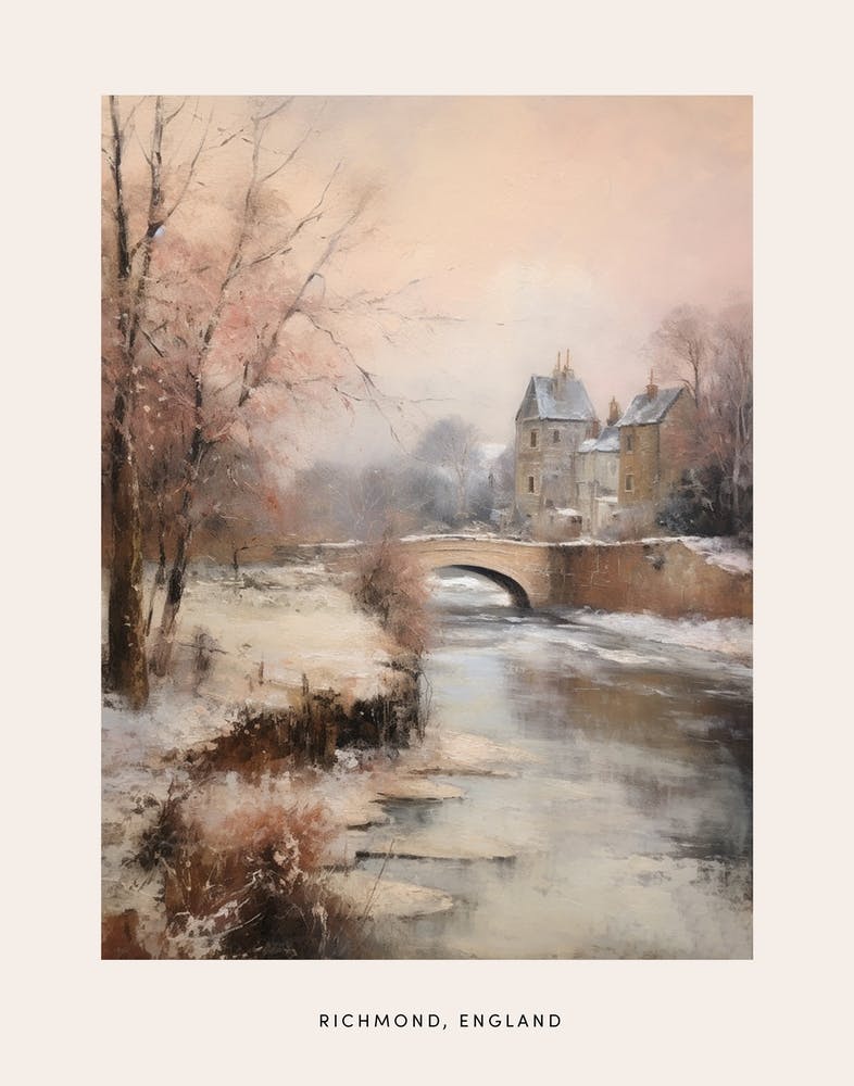 Dreamy Winter Painting Poster Richmond England 2